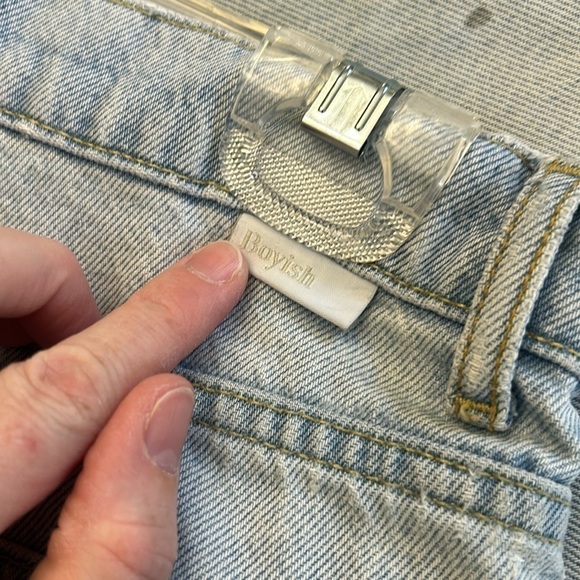 Boyish The Billy High Rise Skinny Jeans Light Wash Sunrise Rigid Denim Size 26 - Picture 11 of 16